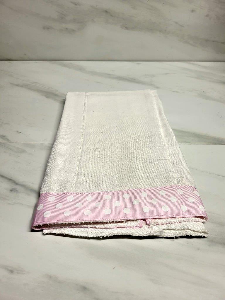 Light Pink with White Dots Burp Cloth