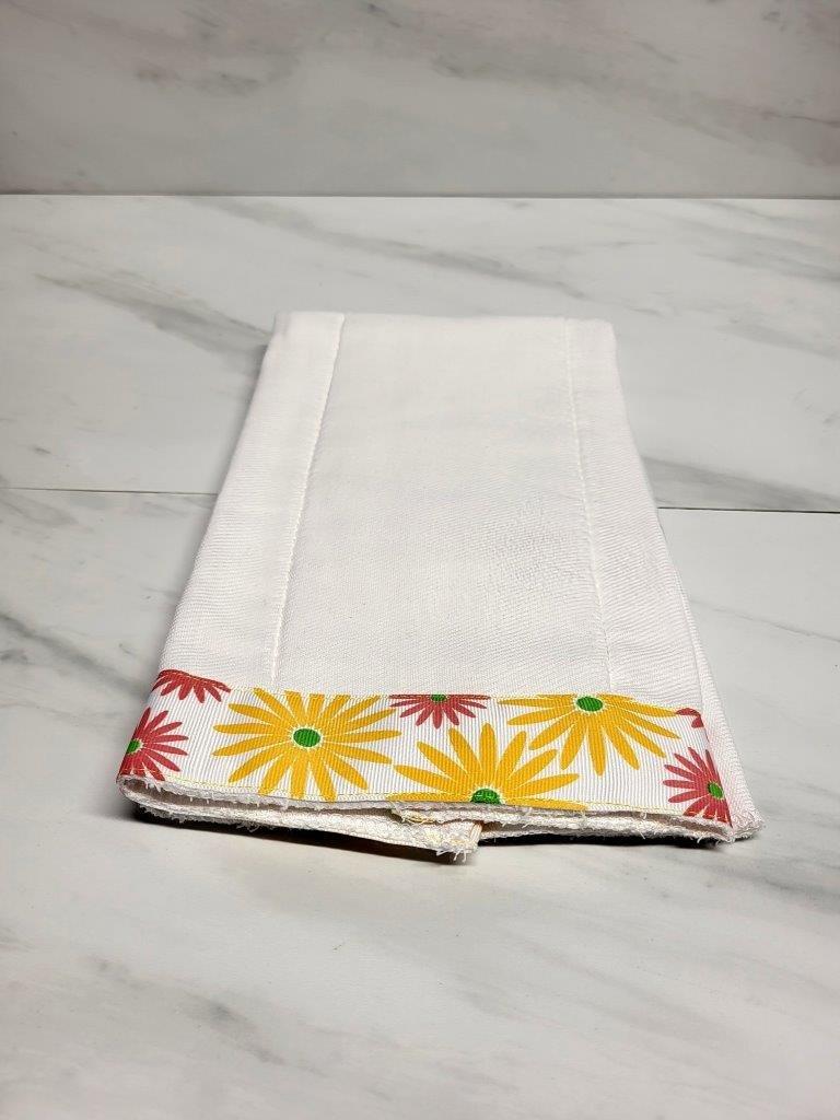 Yellow and Orange Flower Burp Cloth