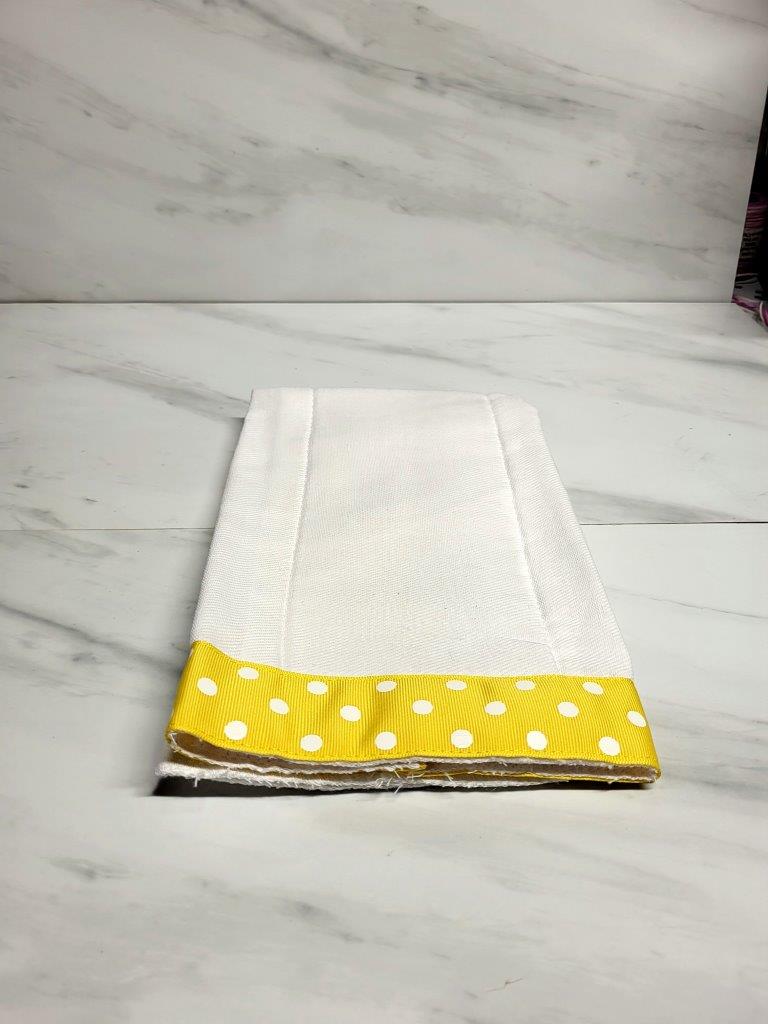 Yellow with White Dots Burp Cloth